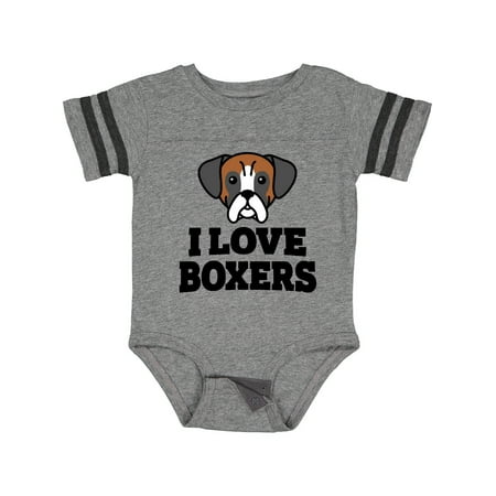 

Inktastic I Love Boxers Gift Baby Boy or Baby Girl Bodysuit