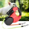 thumbnail image 4 of Dual Retractable Dog Leash, 360 Rotatable Double Headed Pet Leash with LED Light and High Strength Reflective Nylon Webbing for 2 Dogs Cats, 4 of 7