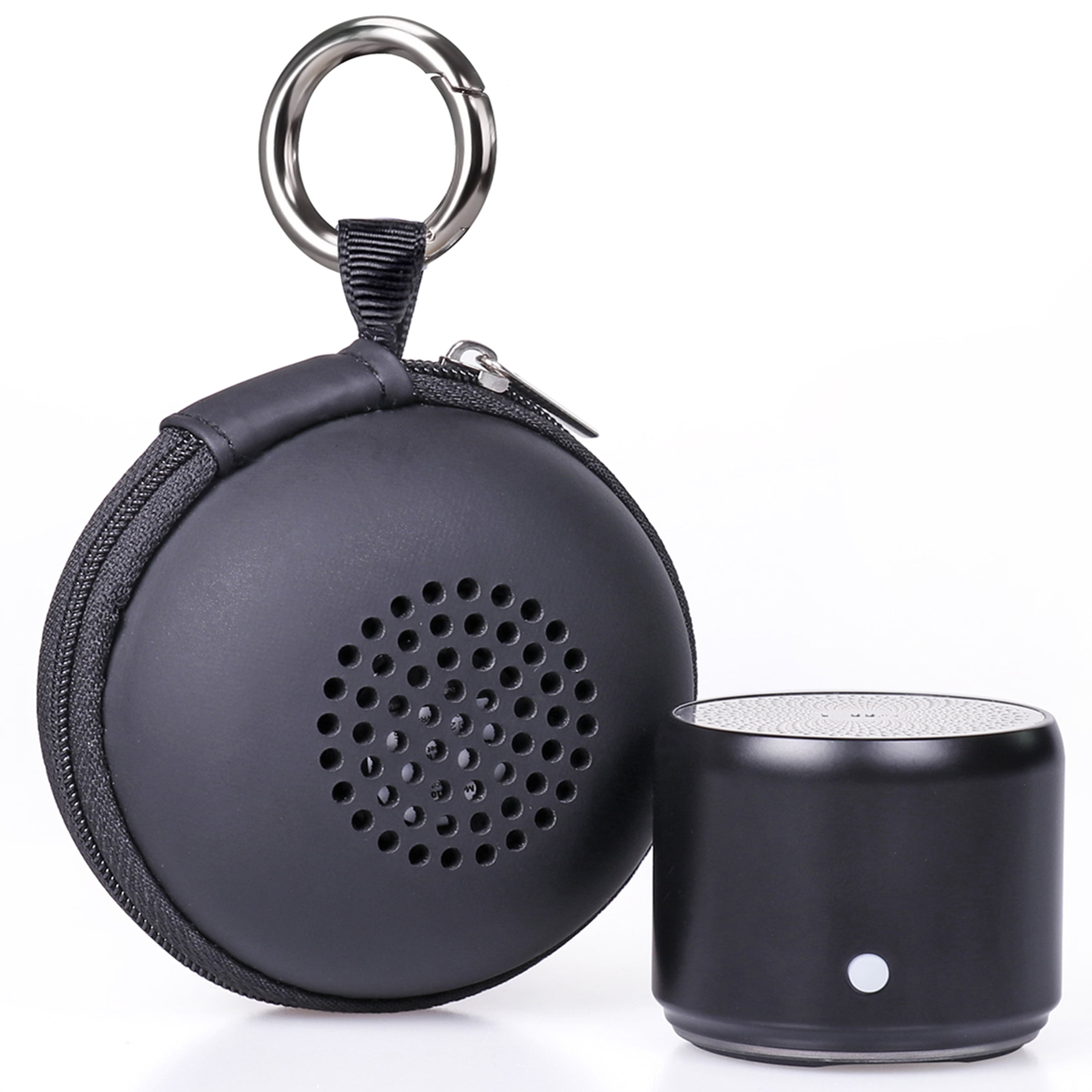 EWA Travel Case Packed, A106 Pro Portable Bluetooth Speaker with Custom Bass Radiator, Brief Design, IP67 Waterproof, Perfect Mini Speaker for Shower, Room, Bike, Car (Black)
