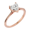 thumbnail image 2 of SuperJeweler 1 Carat Heart Shape Moissanite Solitaire Engagement Ring in 14 Karat Rose Gold, 2 of 5