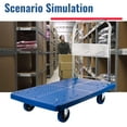 thumbnail image 6 of 440LBS Foldable Heavy Duty Moving Hand Push Cart Dolly Flatbed Platform Truck with Wheels for Loading Storage Home Warehouse Garage Logistics Express, 6 of 7