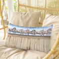 thumbnail image 4 of Western Horse Pillow Covers, Linen Long Throw Pillow Case, Farmhouse Wooden Grain Vintage Cowboy Barn Door Holiday Pillow Protector Decorative Cushion Cover for Living Room/Bedroom 24" x 36", 4 of 8