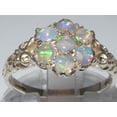 thumbnail image 3 of LBG 925 Sterling Silver Real Genuine Opal Womens Anniversary Ring - Size 8, 3 of 5
