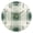 Gold, variant on Tartan Fabric Green Plaids Round Wall Clock Silent Analog Battery Operated Black Pointer Home Decor 9.84" Diameter