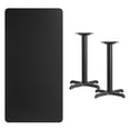 thumbnail image 3 of Flash Furniture 30'' x 60'' Rectangular Black Laminate Table Top with 22'' x 22'' Table Height Bases, 3 of 3