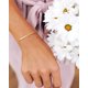 thumbnail image 4 of Pulsera con pasador de oro para mujer, pulsera de manga fina simple y exquisita, hecha a mano, pulsera con gancho chapada en oro de 14 quilates, 4 of 5