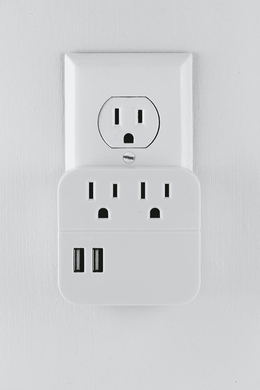 GE Pro 2-Outlet, 2-USB Surge Protector Wall Tap, White - 37144