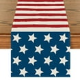 thumbnail image 6 of Huge Memorial Day Savings! Boovnll 4th of July Table Runner, 13x35" Stars Stripe Memorial Day Table Runner, Patriotic Table Runner for Patriotic Party Dining Table Decor, 4th of July Decorations, 6 of 7