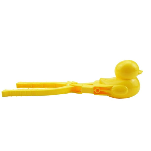 Herramienta para hacer bolas de nieve con forma de corazón y juguete para peleas de bolas de nieve para actividades al aire libre Amarillo