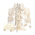 thumbnail image 1 of Decoración del hogar, marco de árbol de madera para invitados, marco de árbol de madera, libro de visitas, registro de invitados de boda, rendimiento inigualable, 1 of 8