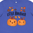 thumbnail image 4 of Inktastic Little Brother Pumpkins with Fall Leaves Youth T-Shirt, 4 of 5