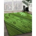 thumbnail image 3 of Ahgly Company Machine Washable Indoor Rectangle Transitional Pea Green Area Rugs, 4' x 6', 3 of 7