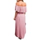 thumbnail image 3 of Vestido Largo Con Hombros Descubiertos ANGGREK Maxi Vestido Color Sólido Ajuste Holgado Bolsillo Suave, 3 of 7