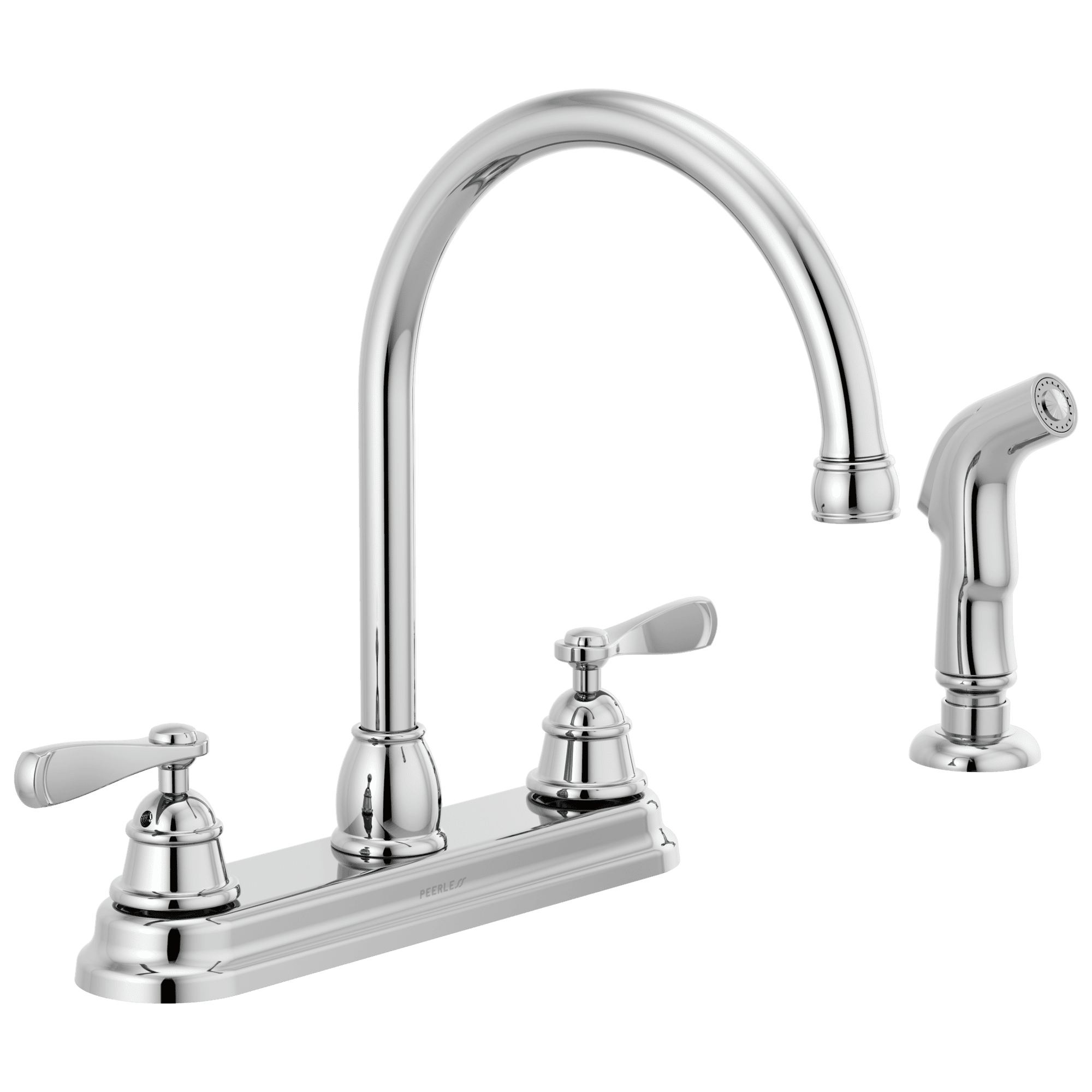 Peerless Two Handle Deck Mount Kitchen Faucet In Chrome Walmartcom Walmartcom