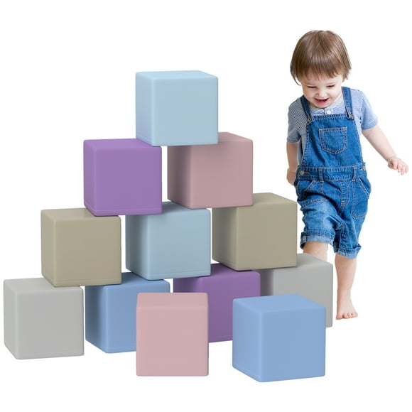 Soozier 12 Piece Foam Blocks Soft Play Equipment for Kids