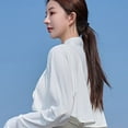 thumbnail image 4 of Rovga Women'S Swimwear Cover Ups Long Sleeve Sunscreen Clothing Ice Silk Summer Thin Jacket Outdoor Riding Sunshade Clothing One Size White, 4 of 7