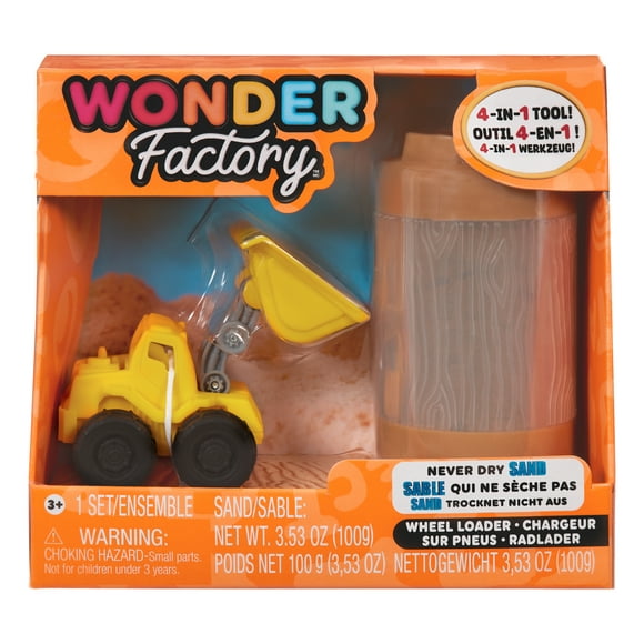 Wonder Factory Never Dry Sand Construction Trucks - Brown + Front Loader