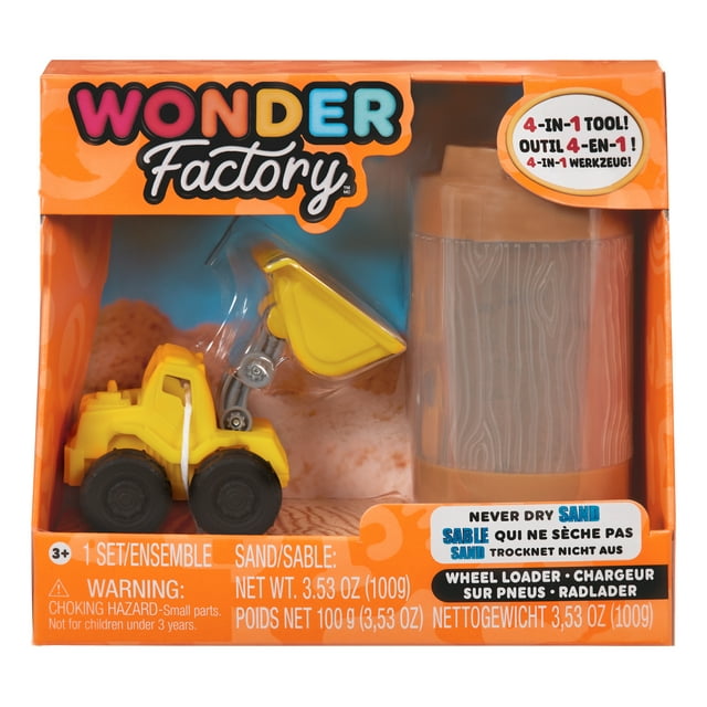 Wonder Factory Never Dry Sand Construction Trucks - Brown + Front Loader