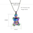 thumbnail image 2 of Urn Cremation Jewelry Urn Necklaces for Ashes - Stainless Steel Teddy Bear Ashes Pendant Keepsake Memorial Pet Ashes Holder, 2 of 7