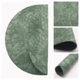 thumbnail image 5 of Unique Bargains Set of 6 Leather Round Placemats for Kitchen Dining Table Green, 5 of 6