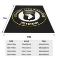 thumbnail image 4 of 101st Airborne Air Assault Paratroops - Manta de forro polar para cama de veterano, manta de felpa suave para sofá, para el hogar, camping, viajes, 60 x 50 pulgadas, 4 of 5