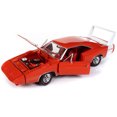 thumbnail image 2 of 1969 Dodge Charger Daytona Red with White Tail Stripe and Red Interior "Muscle Car & Corvette Nationals" (MCACN) "American Muscle" Series 1/18 Diecast Model Car by Auto World, 2 of 6