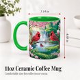 Red Cardinal Waterfall Coffee Mug, Cardinal Pair Mug, Morning Tea Cup ...