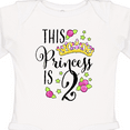thumbnail image 4 of Inktastic This Princess is Two Second Birthday Girls Long Sleeve Baby Bodysuit, 4 of 5