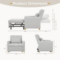 thumbnail image 3 of YODOLLA 31.5'' 3-in-1 Sleeper Sofa Bed Chair,Pull Out Couch for Living Room,Lounge Chair Indoor in Light Gray, 3 of 8