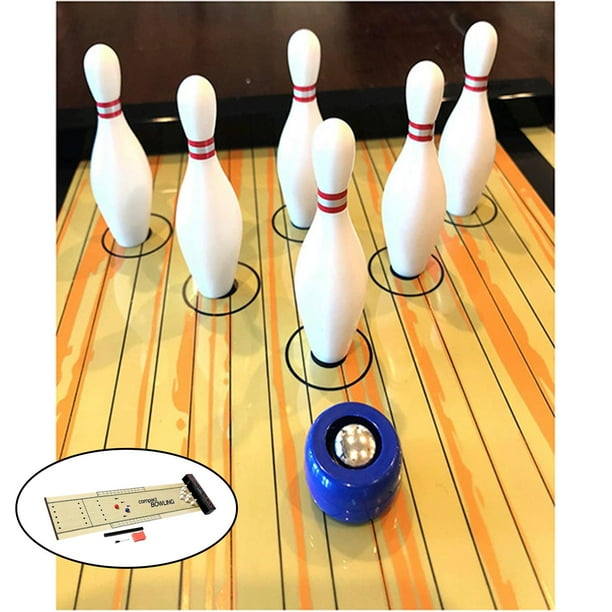 top Bowling Game Indoor Bowling Set Desktop Bowling Games for Kids, Adults, Toddlers Home Game for Family, Party, School, Travel