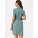 thumbnail image 4 of Vestido camisero de algodón Allegra K Menta Verde S, 4 of 5