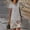 Gray, variant on Fashion Women Summer Casual Short Sleeve V-Neck Floral Printed Dress