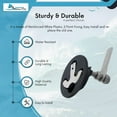 thumbnail image 3 of MARINE CITY Nylon Black Round Hatch 316 Stainless Steel Flush Pull Stem Latch Marine Grade T-Handle for Fishing Boat, Yacht Marine Accessories, 3 of 7