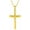 Yellow Gold, variant on 14K Solid Gold Cross Necklace With Durable Box Chain, Sparkling Gold Italian Diamond-cut Crucifix Cross Pendant Religious Confirmation Jewelry for Women 18" Gold Box Chain
