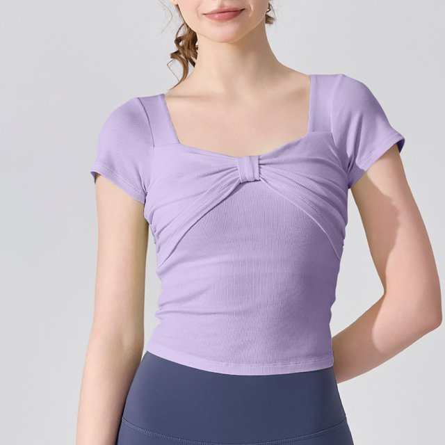 mfyjkho Tops Para Mujer, Blusas Casuales Holgadas Y Cómodas De Manga Corta Con Cuello Redondo Para Mujer De Verano Tops Para Mujer Xl