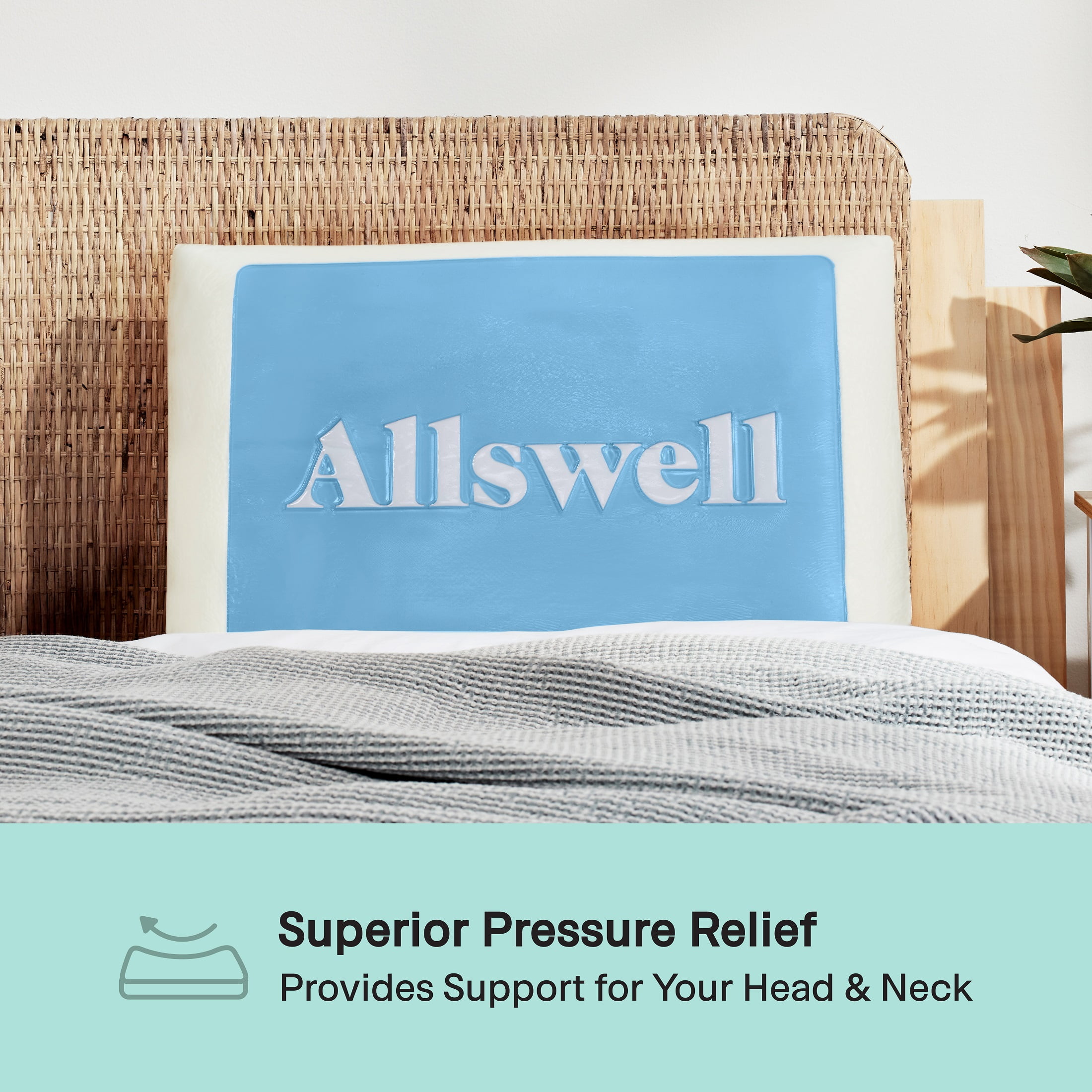 (8 pack) Allswell Cooling Pillow, Standard/Queen, Adult