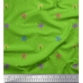 thumbnail image 1 of Soimoi Green polyester Crepe Fabric Dot & Floral Artistic Fabric Prints By Yard 42 Inch Wide, 1 of 5