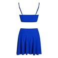 thumbnail image 5 of Linfrsh Womens High Waisted Bikini Set Knot Twist Front High Rise Two Piece Swimsuits Bathing Suits Blue,S, 5 of 7