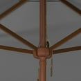 thumbnail image 3 of SAFAVIEH Velop 7.5' Wooden Pulley Market Square Umbrella, Grey, 3 of 6