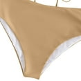 thumbnail image 5 of MGDXOX Womens Cute Ruffle Vneck Bikini Set Summer Beach Two Piece Swimsuit Tie Back Bathing Suit Cruise Outfits Beige XL, 5 of 5