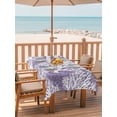 thumbnail image 2 of Outdoor Tablecloth with Umbrella Hole for Patio/Picnic/Party/Camping, Purple Coral Coastal Waterproof Table Cloth Rectangle Table Cover Washable, White Summer Ocean Seaside (52"x 70"), 2 of 9
