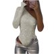 thumbnail image 2 of Trajes de Mujer Casual Nuevo Sexy Hombro Mono de Color Sólido Delgado Lentejuelas, Poliéster de Manga Larga de una Sola Pieza, Lavado de Manos, 2 of 6