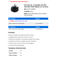 thumbnail image 2 of Fuel Tank Cap - Compatible with 2003 - 2006 GMC C4500 Topkick 6.6L V8 Diesel 2004 2005, 2 of 2