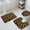 Brown, variant on Leopard Print Bath Mat 3 Piece Bathroom Rug Set, Brown Yellow Retro Animal Fur Pattern Non Slip Bath Rug Contour Mat and Toilet Lid Cover, Absorbent Shower Mats Soft Bath Rugs and Mats Sets