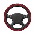 thumbnail image 3 of Gaeub Christmas Tree Buffalo Plaid Breathable Stretch Elastic Steering Wheel Cover, Cool in Summer and Warm in Winter, Universal 15 inch, 3 of 8
