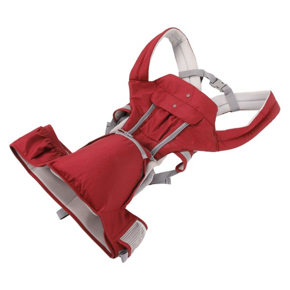 Portabebés con asiento para la cadera, ergonómico, transpirable, cómodo, multifuncional, taburete de cintura para bebé recién nacido, color rojo
