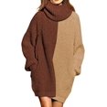 thumbnail image 1 of LAICAIW Robe Chandail Longue Ample à Col Roulé Oversize pour Femmes, 1 of 7
