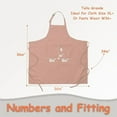 thumbnail image 3 of URBY 1pc Plus Size Apron with Pockets Extra Wide for Kitchen Cooking, Pink, 3 of 7
