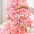 thumbnail image 5 of Best Choice Products 4ft Pre-lit Colored Christmas Tree, Artificial Tree Holiday Decor w/ LED Lights - Pink Tinsel, 5 of 8