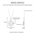 thumbnail image 4 of Rosec Jewels Lab Diamond Flower Pendant Necklace - 8 mm Round - 2 Ct - Statement Necklace (EF-VS Grade), 925 Sterling Silver, 4 of 7